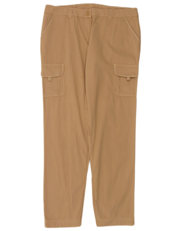 Pantalon cargo droit femme Lacoste Taille 44 Large W34 L32 Coton Beige