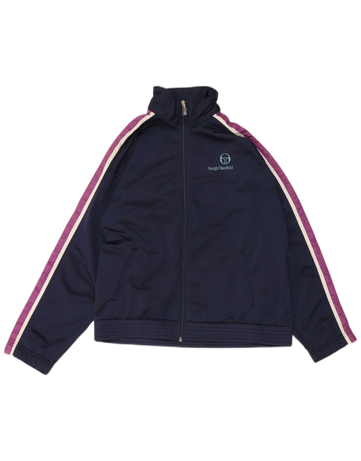 Sergio Tacchini Veste de Survêtement Homme IT 48 Bleu Marine Moyen
