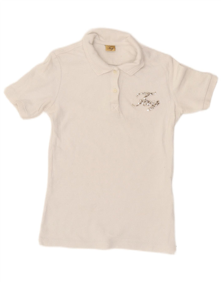 FAY Polo Femme UK 10 Petit Blanc