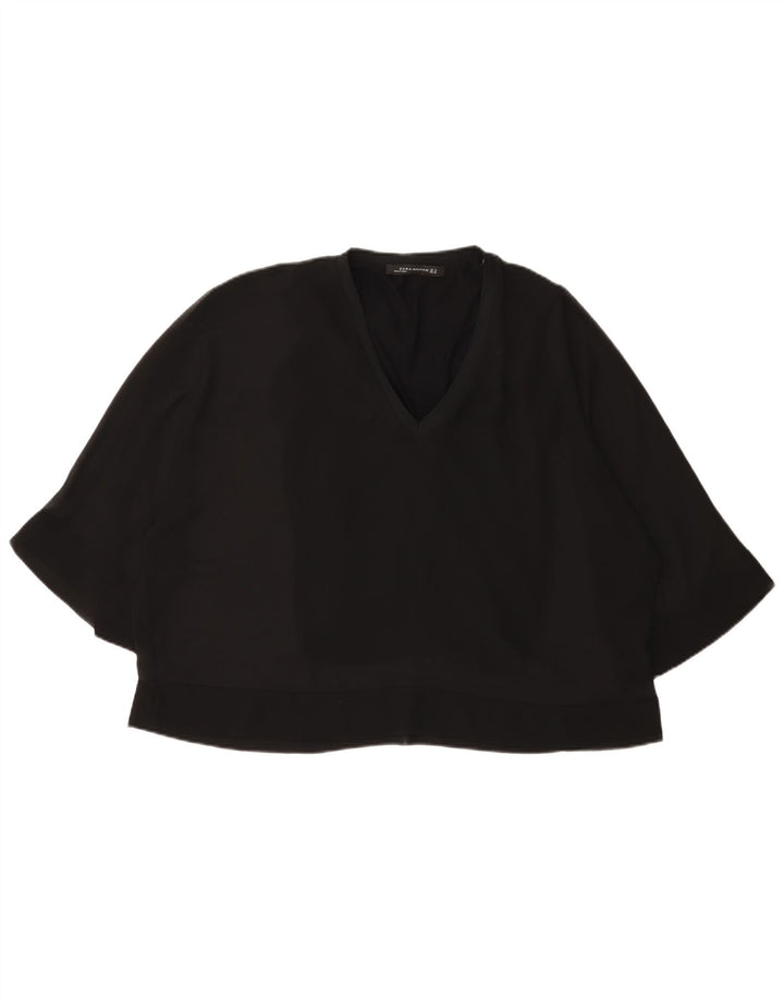 Zara Chemisier à manches 3/4 pour femme UK 12 Noir moyen