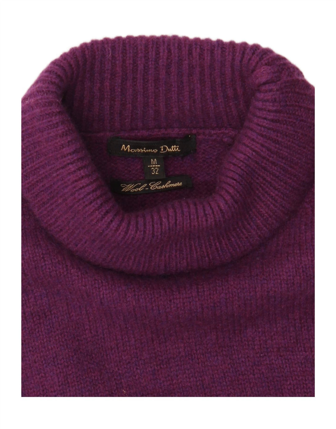 Massimo Dutti Pull col roulé pour femme UK 12 Violet moyen