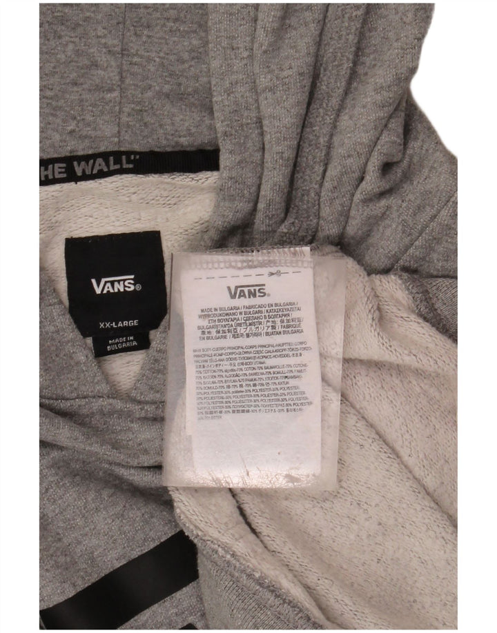 VANS Pull à capuche graphique pour homme 2XL Gris Polyester