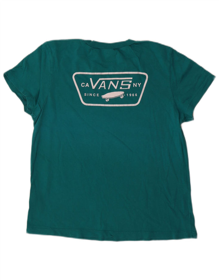 Vans T-shirt graphique pour femme en coton vert moyen UK 12