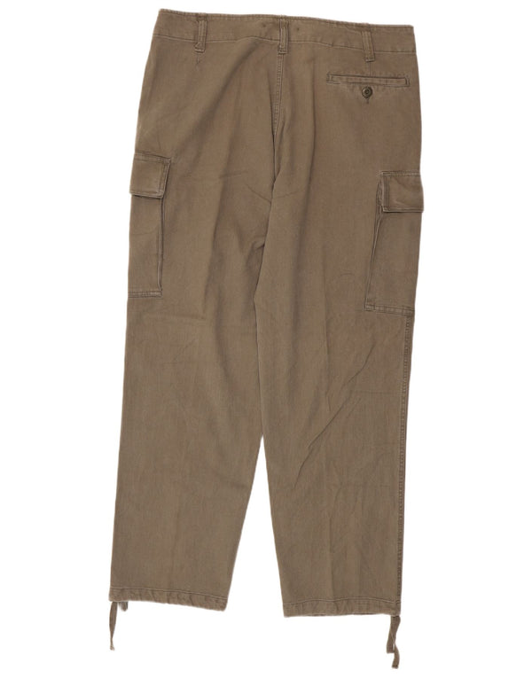 Pantalon Cargo Droit Homme Vintage W40 L33 Coton Kaki