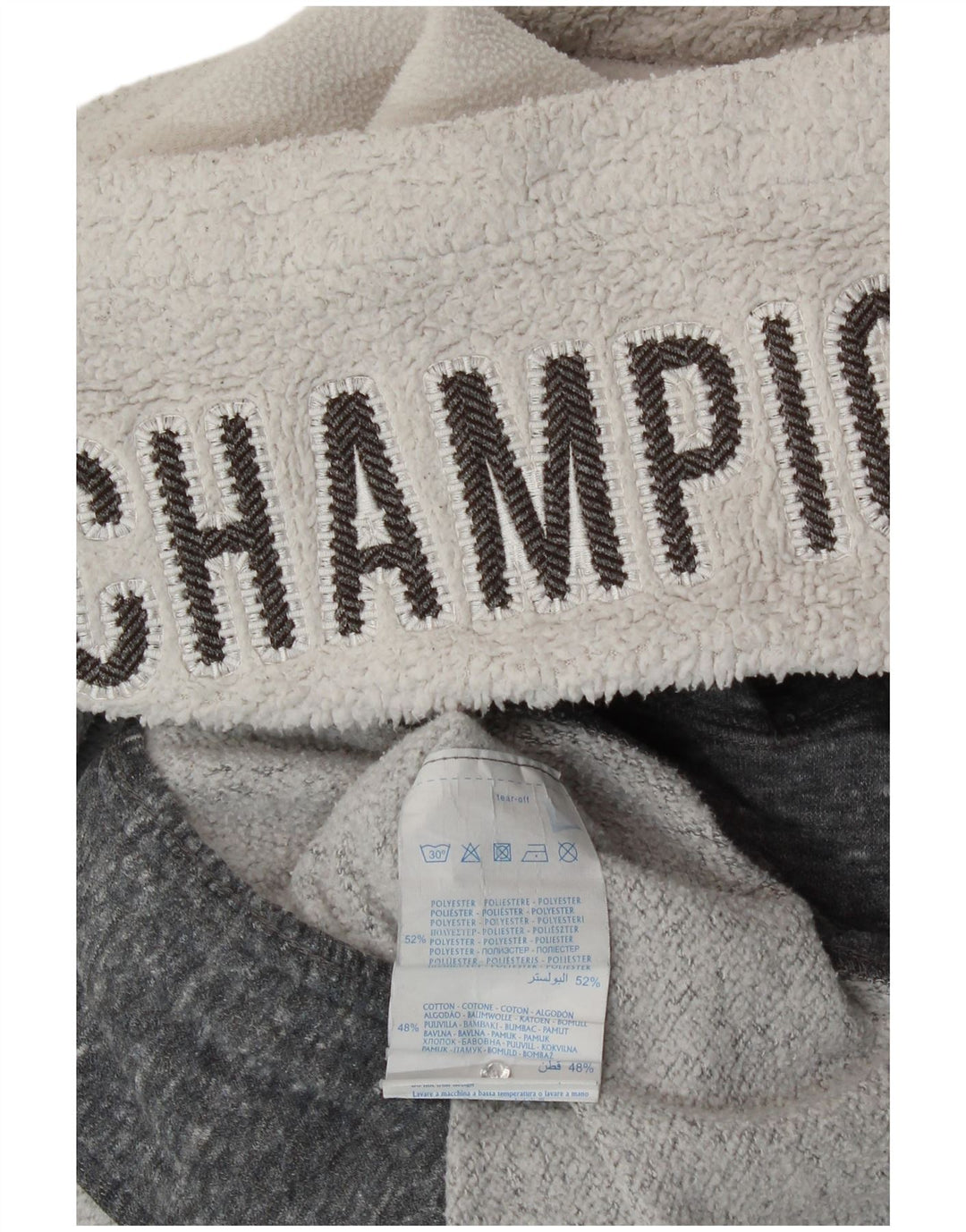 Champion Pull à capuche zippé pour femme UK 12 Polyester moucheté gris moyen