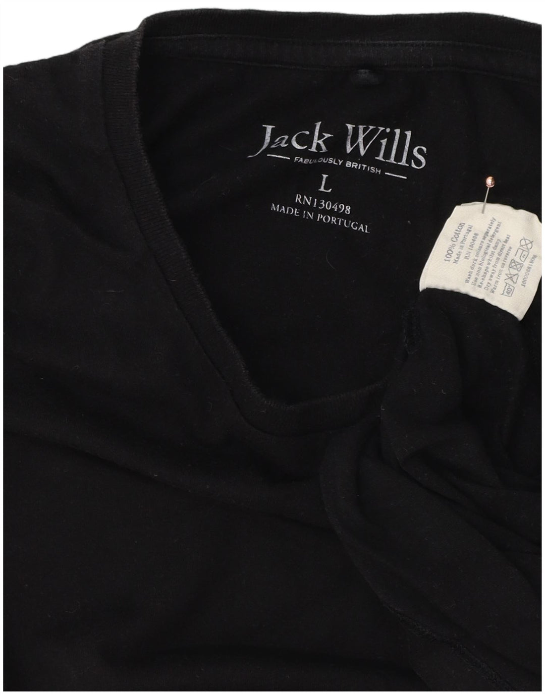 JACK WILLS T-Shirt Homme Haut Large Noir Coton