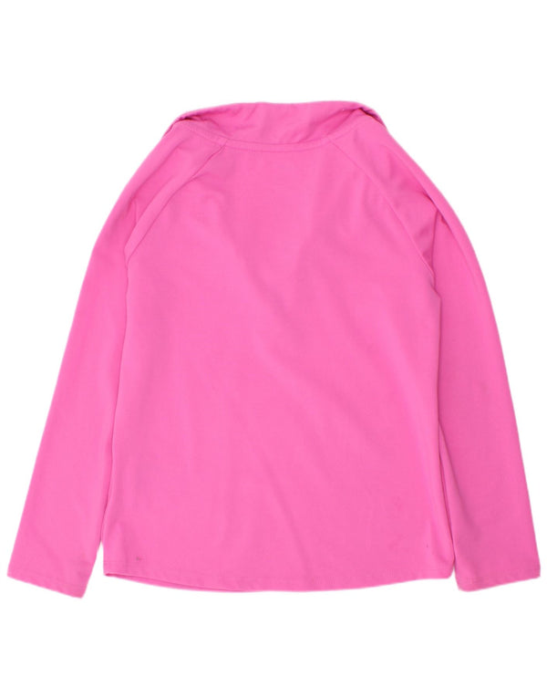 Haut de survêtement Nike Dri Fit à col zippé pour fille 5-6 ans Rose moyen