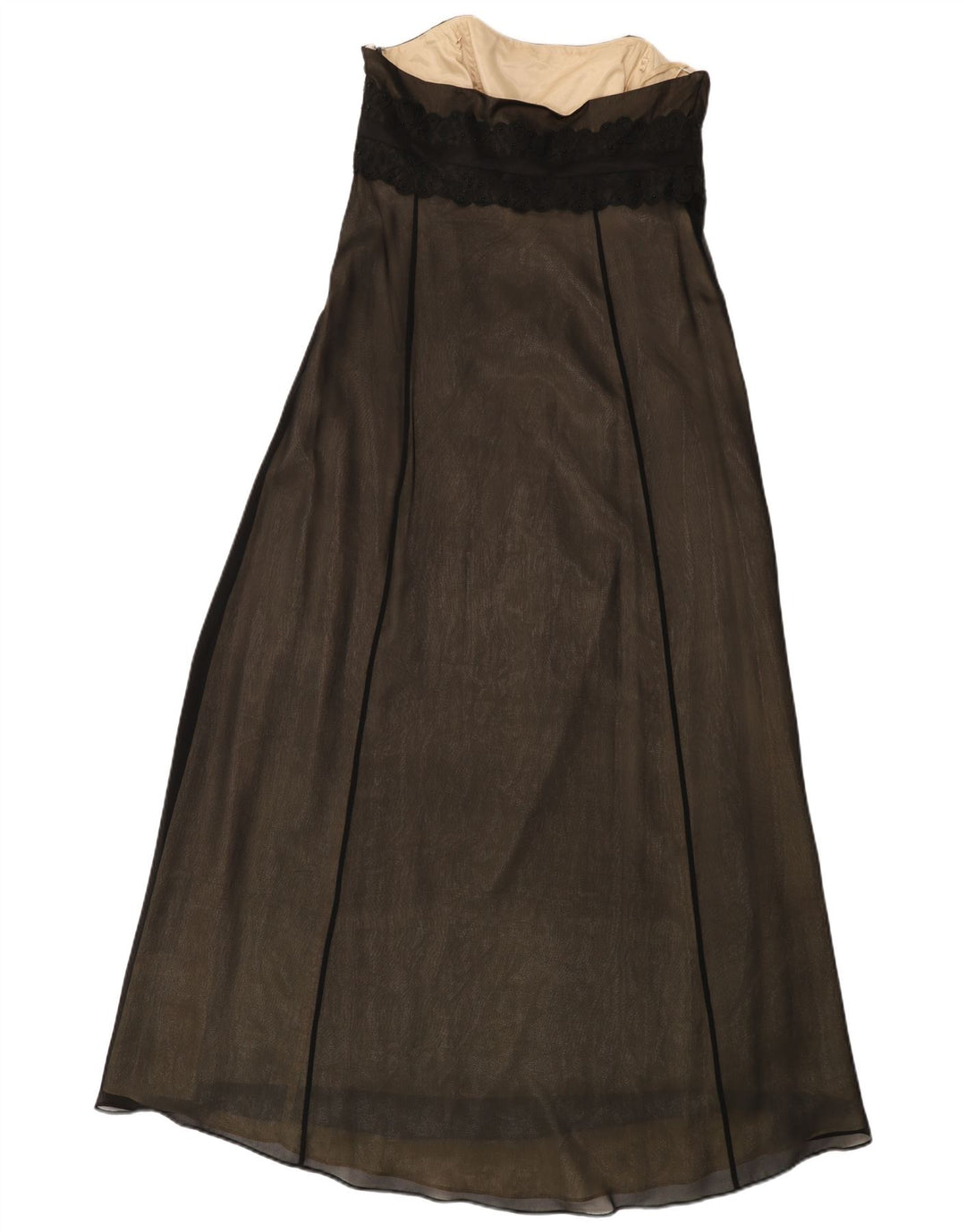Monsoon Robe bustier pour femme UK 44 Grande soie noire