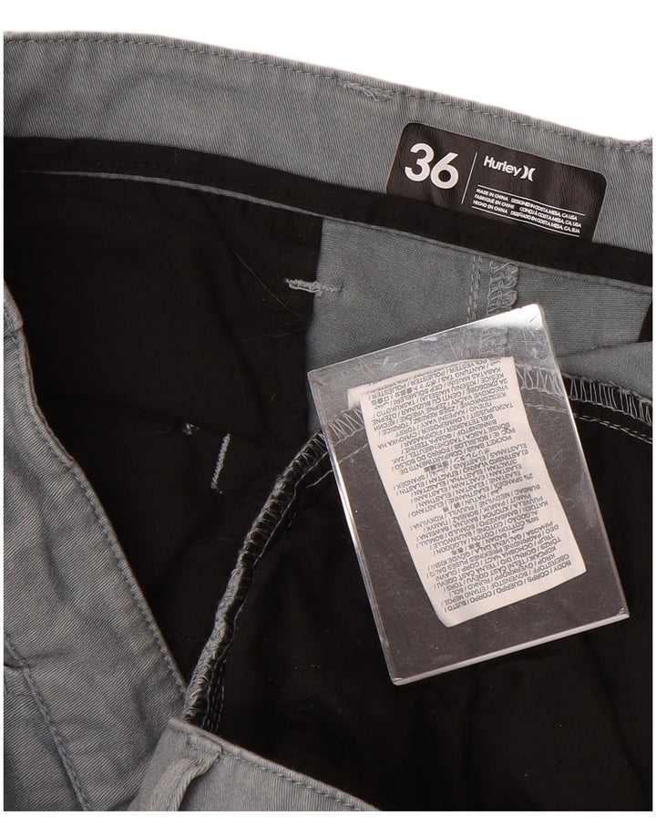 HURLEY Pantalon Chino Droit Homme W36 L32 Gris Coton