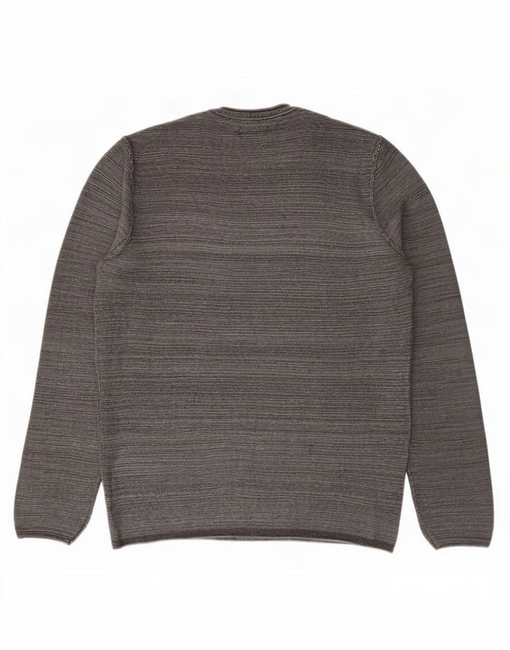 Jack & Jones Pull col rond homme petit gris coton
