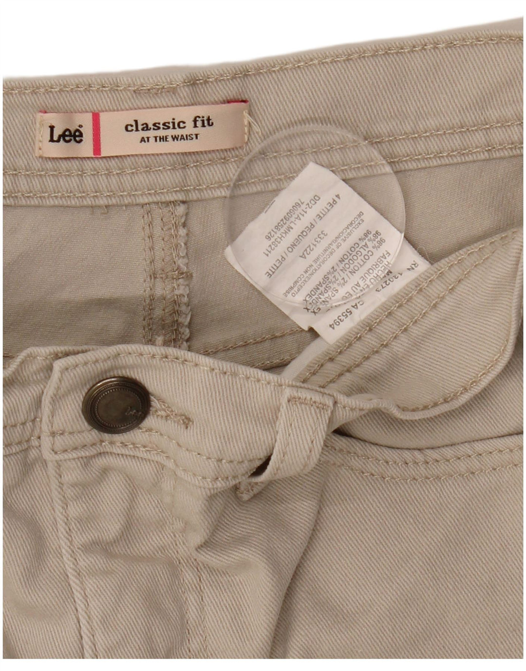 Lee Jean Capri Petite Femme US 4 Small W27 L18 Beige