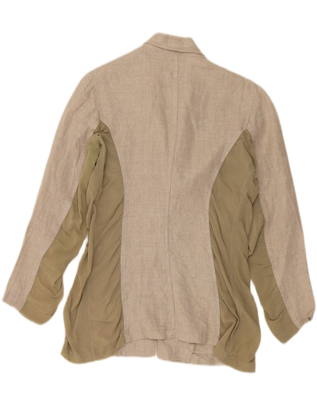 Liu Jo Veste blazer à 3 boutons pour femme UK 44 Beige moyen Colourblock