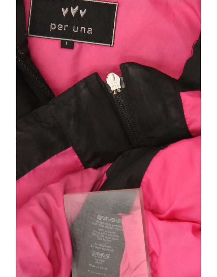 Per Una Manteau rembourré à capuche pour femme UK 16 Large Noir Polyester