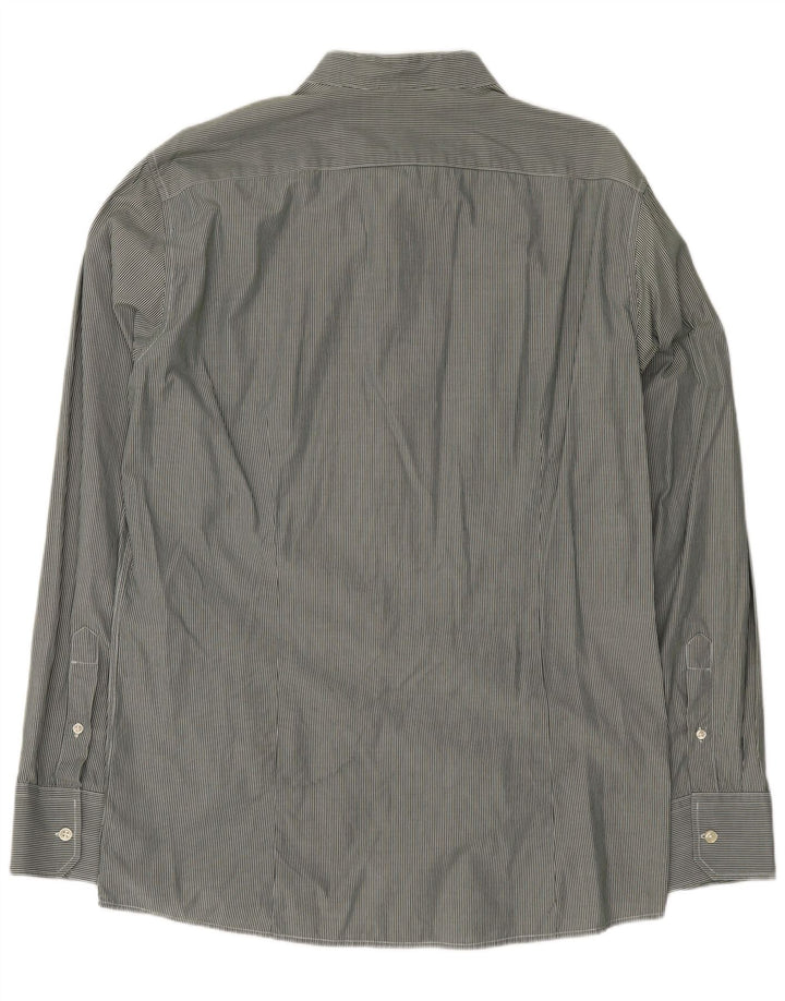Benetton Chemise Homme Medium Green Pinstripe Classic