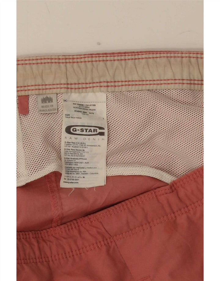 G-Star Short de bain graphique homme grand rouge polyester
