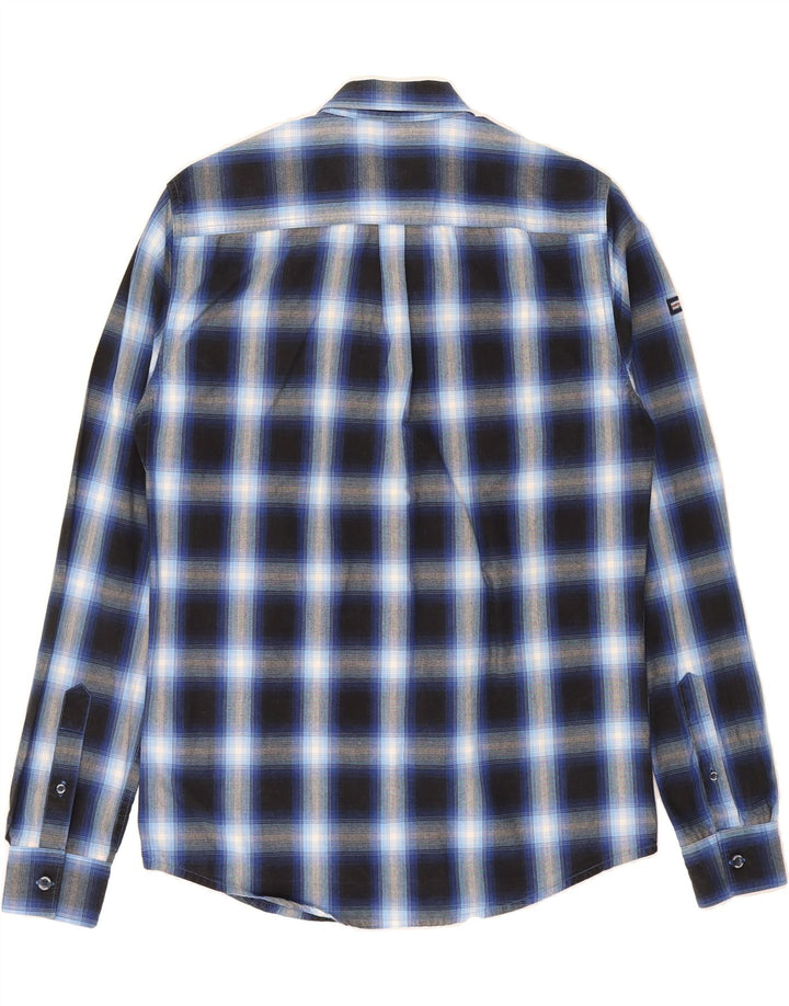 SUPERDRY Mens Regular Fit Shirt Small Blue Check Cotton Vintage Superdry and Second-Hand Superdry from Messina Hembry 