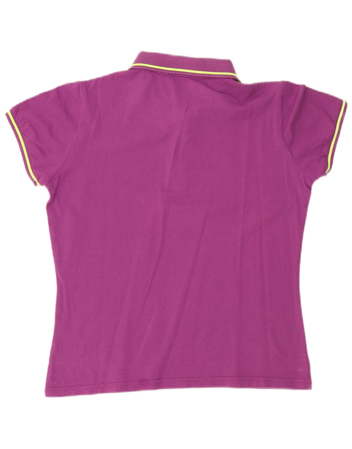 KAPPA Polo Femme UK 14 Large Violet Coton