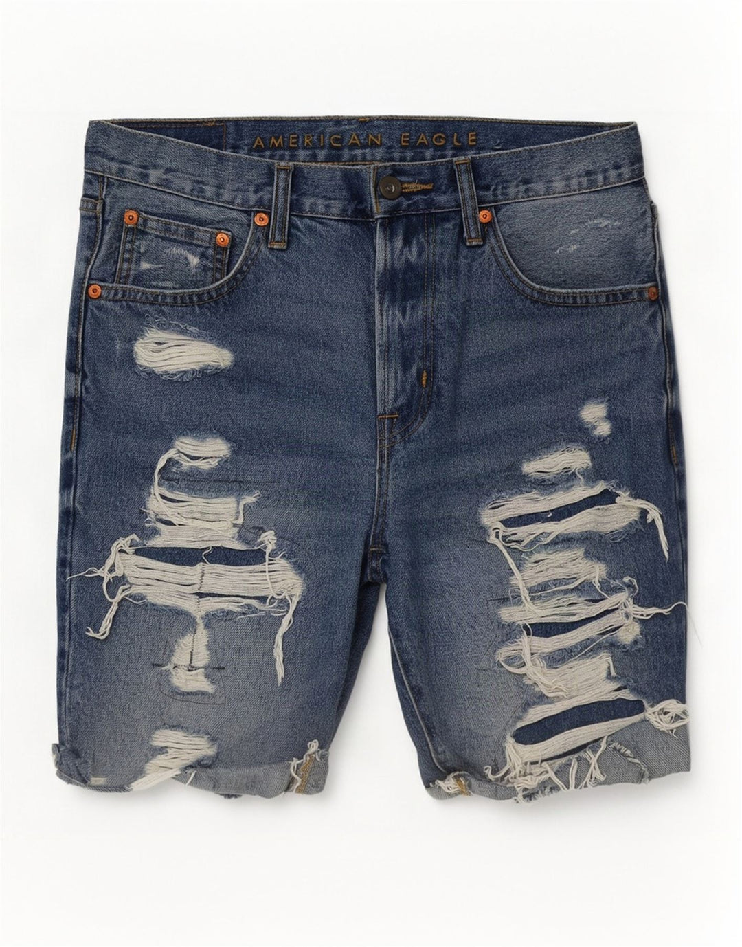 American Eagle Short en jean vieilli W31 pour homme en coton bleu moyen