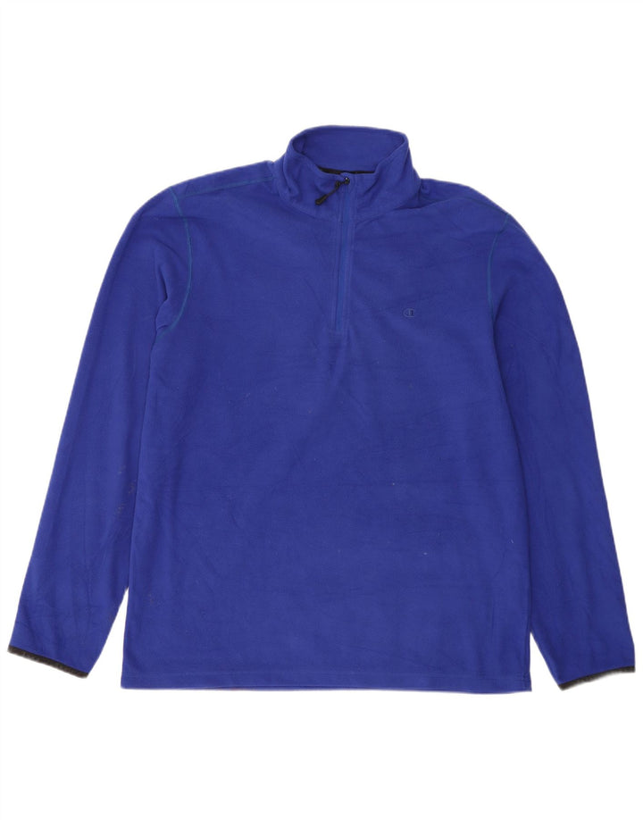 Champion Pull polaire à col zippé pour homme XL Bleu