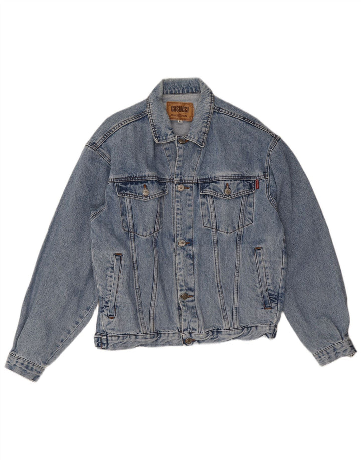 Casucci Veste en jean pour homme UK 40 Large Bleu