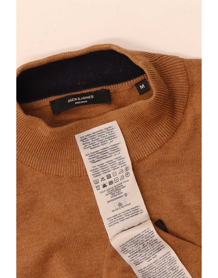 Jack & Jones Pull Col Roulé Homme Marron Moyen Coton