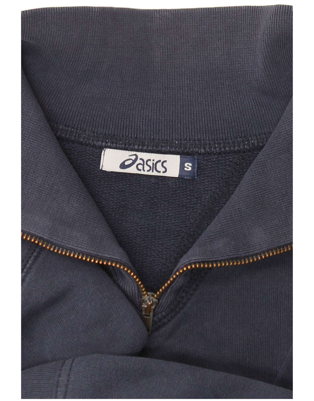 Asics Sweat-shirt à col zippé pour hommes, petit, bleu marine