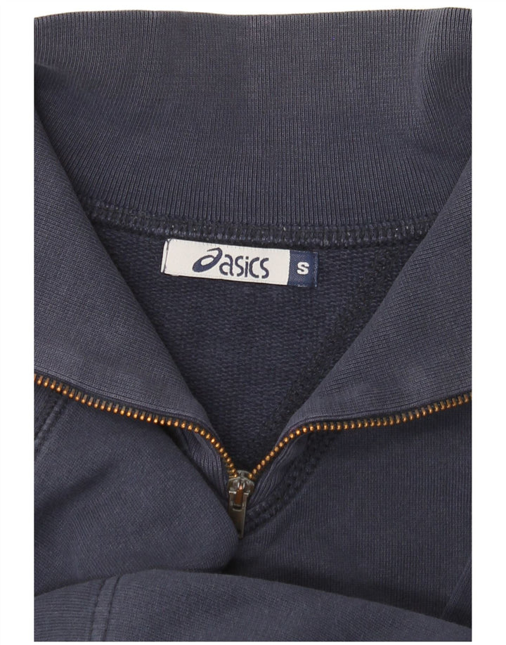 Asics Sweat-shirt à col zippé pour hommes, petit, bleu marine