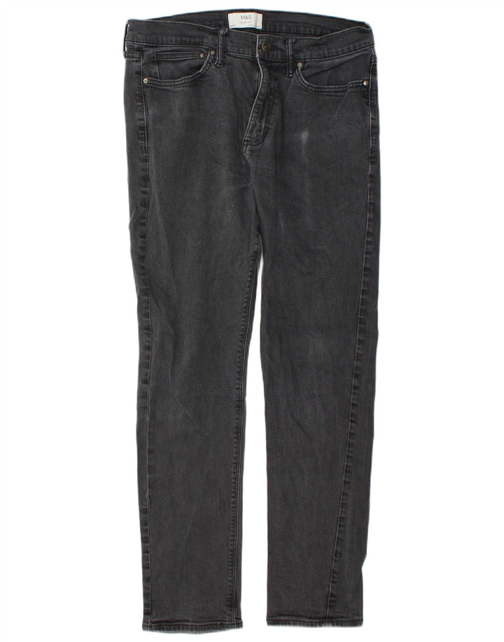 Marks & Spencer Jean Slim Homme W34 L33 Coton Noir