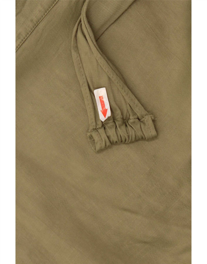 Zara Femme Mini Jupe Portefeuille Petite W26 Kaki Viscose