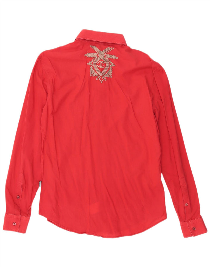 JUST CAVALLI Chemise Femme IT 44 Coton Rouge Moyen