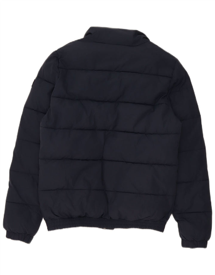 Superdry Veste matelassée surdimensionnée pour femme UK 10 Small Bleu marine Polyester
