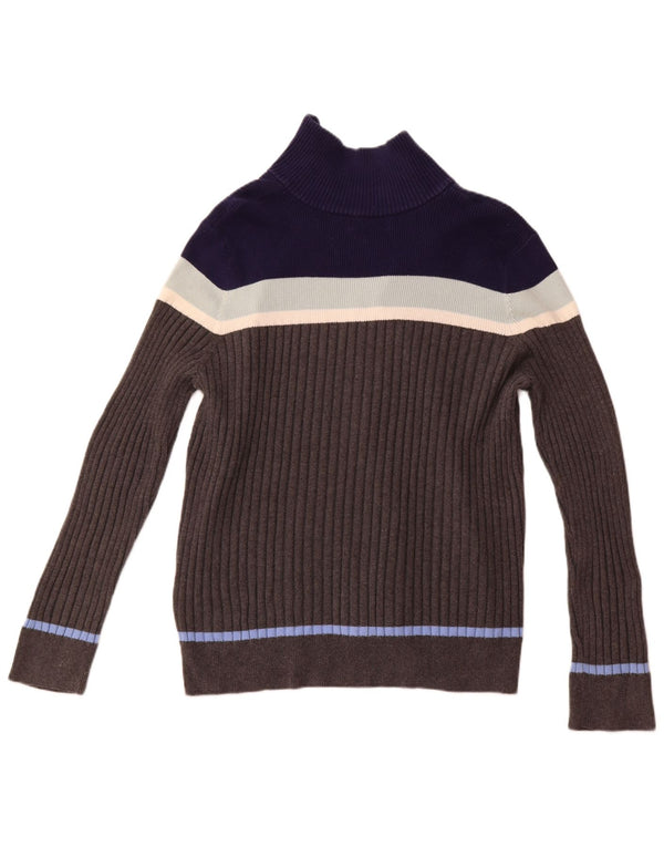 Eddie Bauer Pull cardigan haut pour femme UK 20 2XL Gris Colorblock Coton