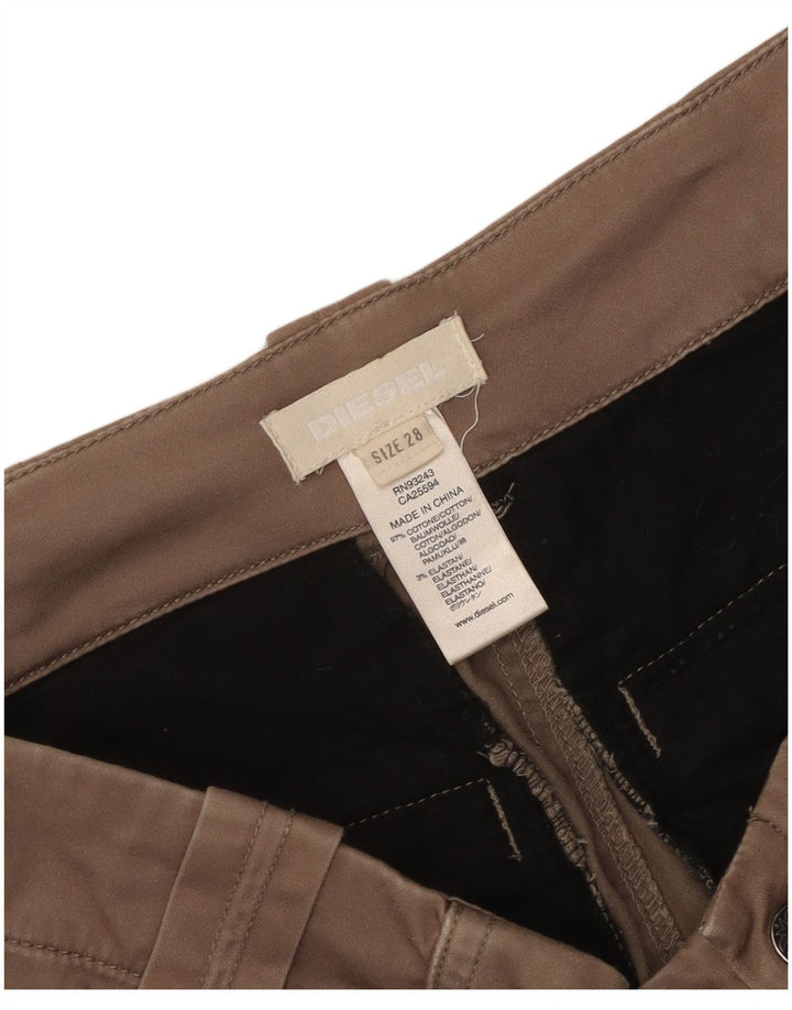 Diesel Pantalon Cargo Slim Femme W28 L33 Marron Coton