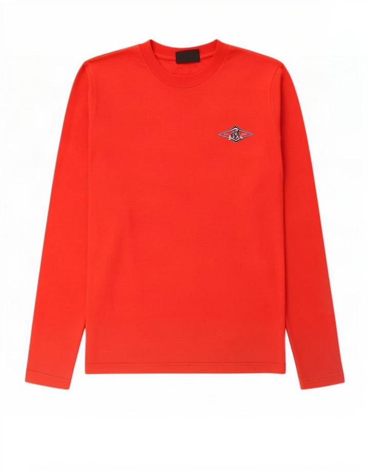 Bear Haut Graphique Homme Manches Longues Petit Coton Rouge