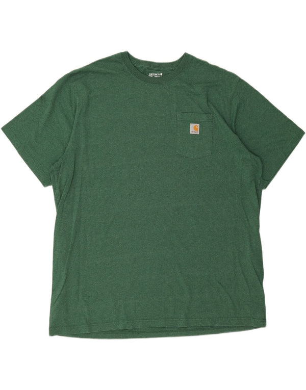 CARHARTT T-Shirt coupe ample pour hommes, haut en coton vert 3XL