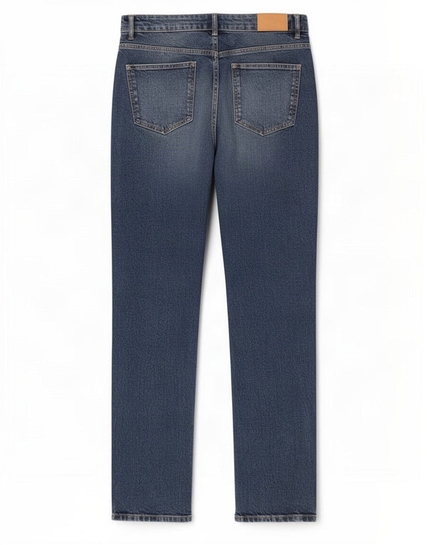 Zara Jean droit femme EU 40 Medium W30 L33 bleu coton
