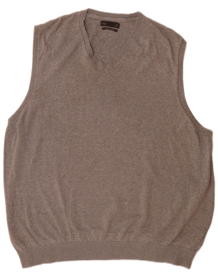 Marks & Spencer Débardeur pour homme en coton gris 2XL