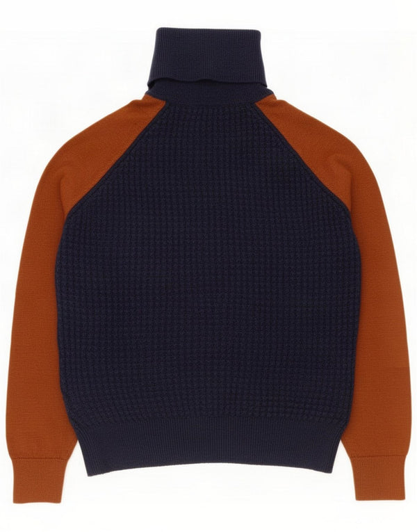 Cos Pull col roulé pour femme UK 10 Small Bleu marine Colourblock