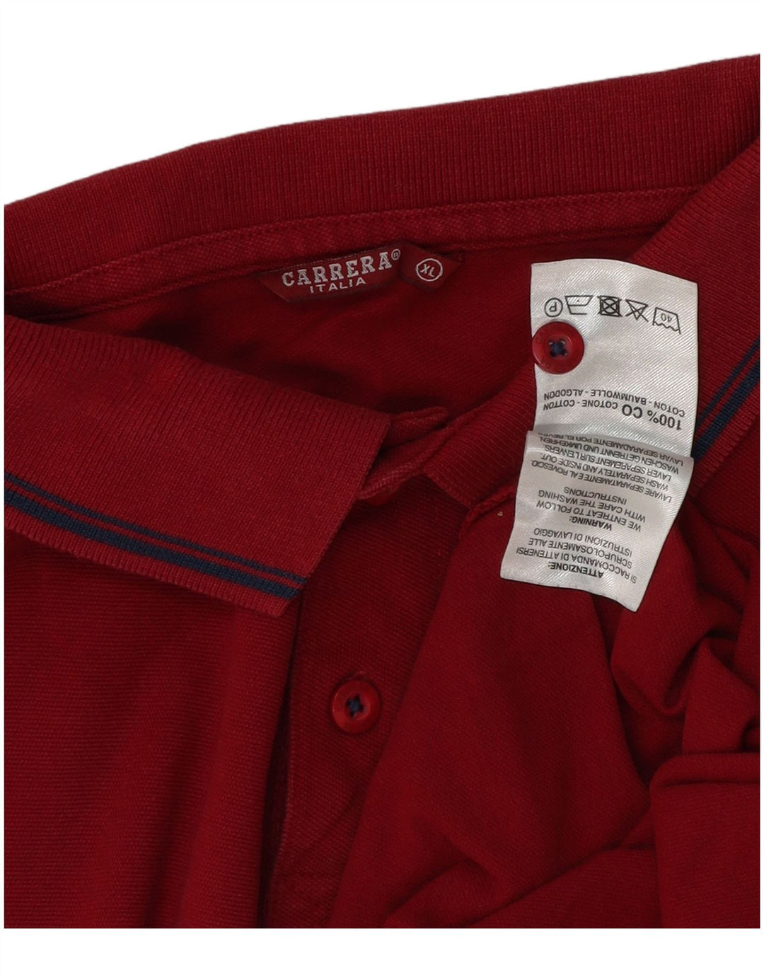 Carrera Polo Homme XL Rouge Coton