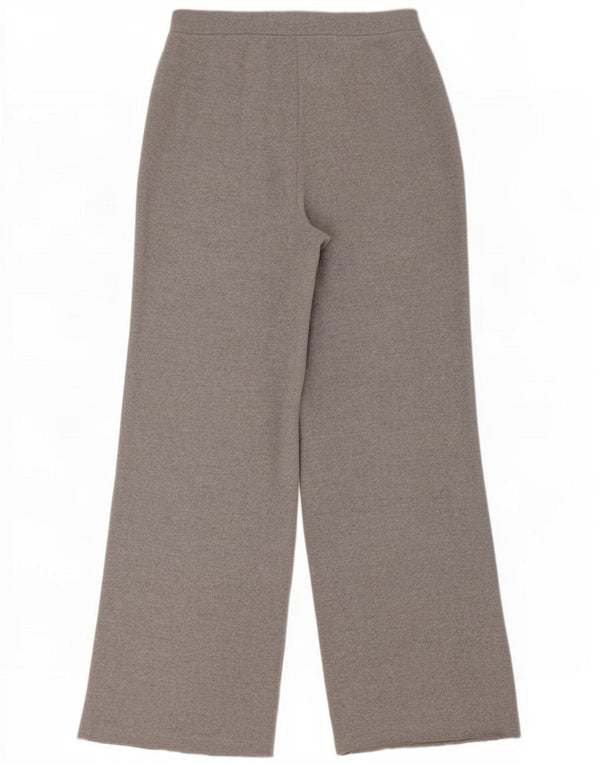 Zara Pantalon de survêtement large pour femme UK 12 Gris moyen Polyester