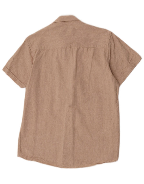 Wrangler Chemise à manches courtes pour homme Grand coton beige