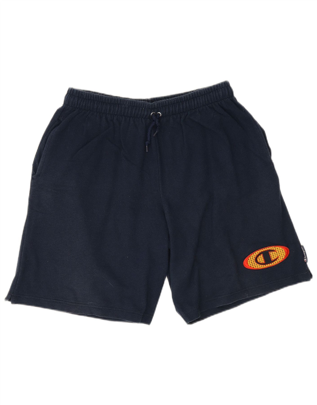 Champion Short de Sport Graphique Homme Bleu Marine Moyen Coton