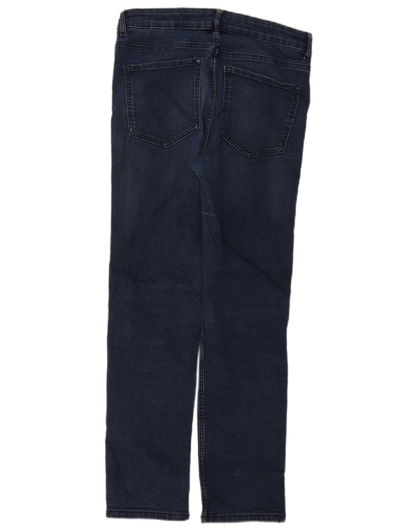 Marks & Spencer Jean droit pour femme UK 12 Medium W30 L28 Bleu marine