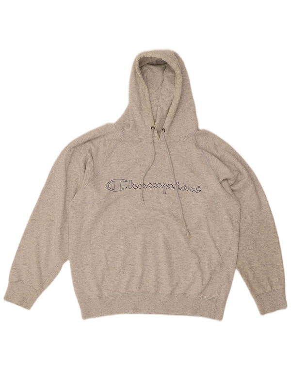 Champion Pull à capuche graphique pour homme Petit coton moucheté gris