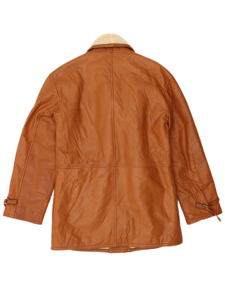 veste en peau de mouton vintage pour hommes IT 48 Brun moyen