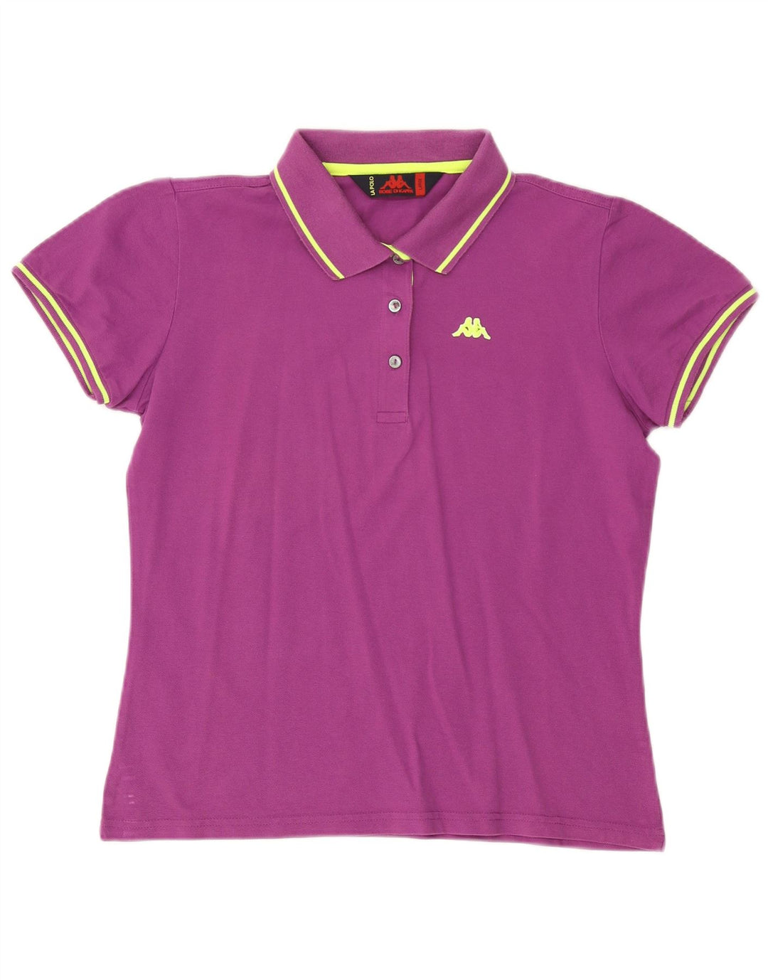 KAPPA Polo Femme UK 14 Large Violet Coton