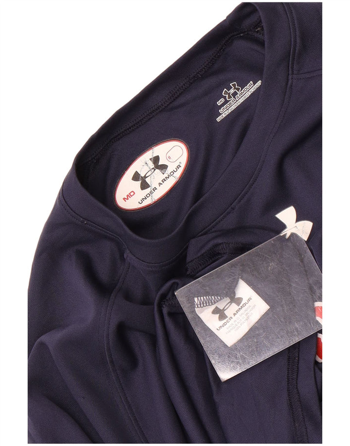 Under Armour T-Shirt Graphique Homme Bleu Marine Moyen Polyester