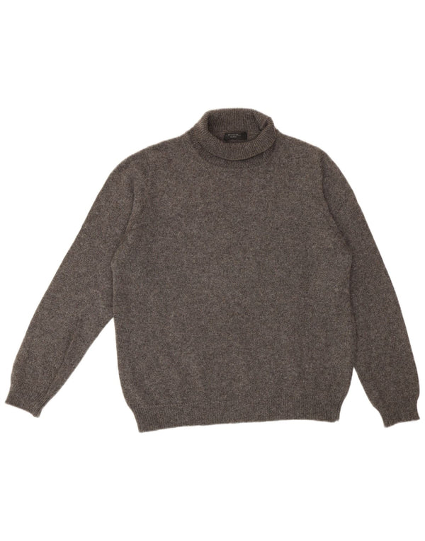 Max Mara Pull week-end à col roulé pour femme UK 18 XL Laine d'alpaga Gris