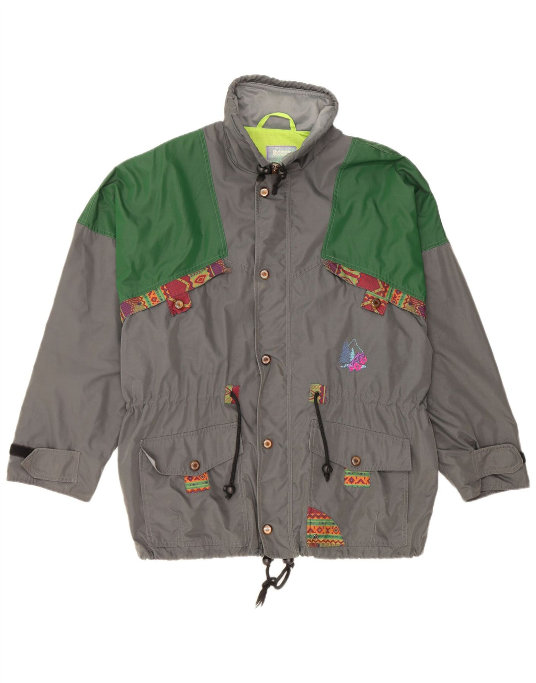 veste utilitaire coupe ample vintage pour hommes UK 38 Polyamide gris moyen