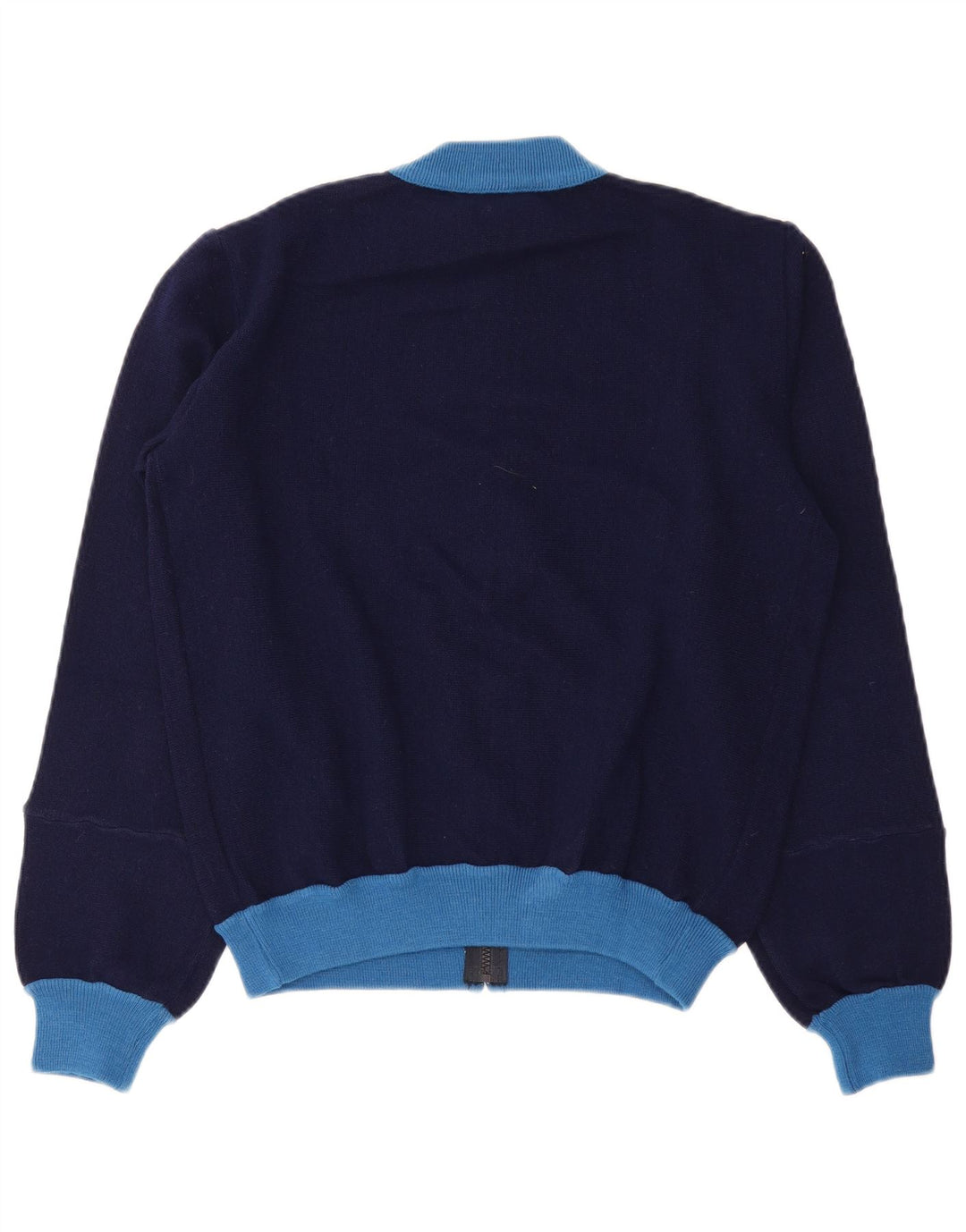 vintage Mens Survêtement Top Veste Petit Bleu Marine Colorblock